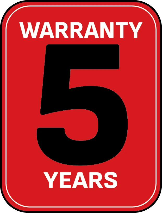 Warranty 5 years